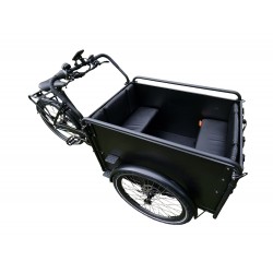 Ensemble de coussins de vélo Troy Cargo modèle Evi, couleur noir