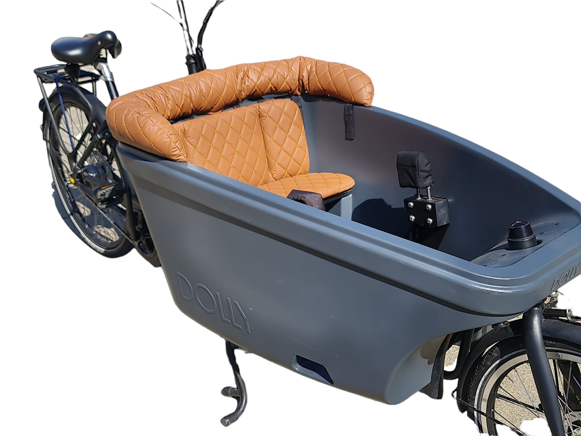 Dolly cargo bike cushion set Capi Extralux color cognac Bakfix