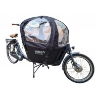 Babboe City housse de vélo cargo imperméable de luxe pour tente de pluie couleur noir (sans poteaux de tente)