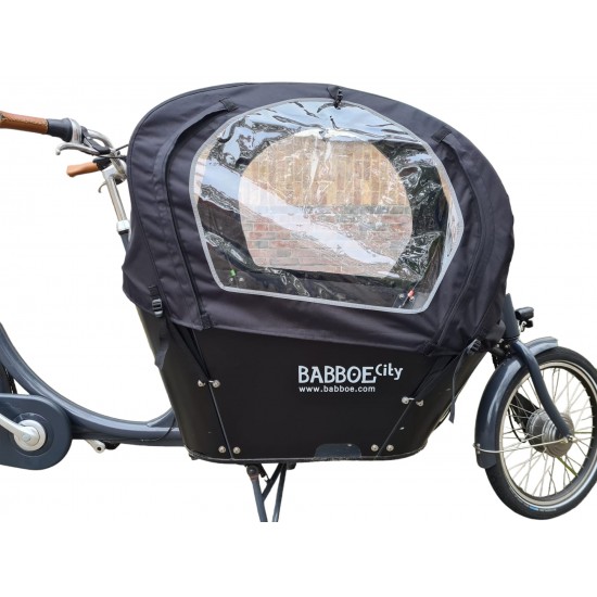 Babboe City luxury waterproof rain tent cargo bike cover cargo bike cover color black (without tent poles)