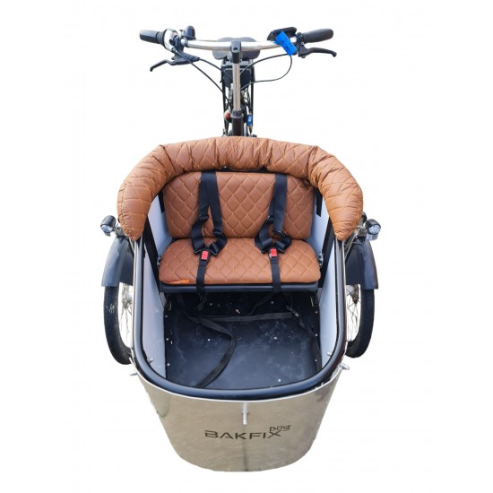 Nihola cargo bike cushion set model Capi Extralux color cognac