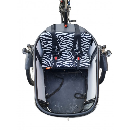 Nihola Lastenfahrrad-Kissenset Modell Evi in ​​der Farbe Zebra