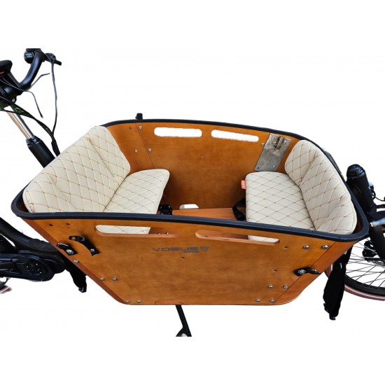 Vogue Carry 2 and Superior 2 cargo bike cushion set model Capi color cream