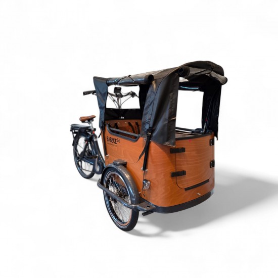 Babboe Curve XL waterproof rain tent cargo bike cover color black (with tent poles)