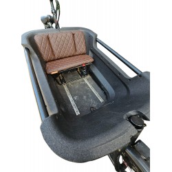 Batavus 2 cushion set, model Capi color dark brown sky leather cargo bike cushions