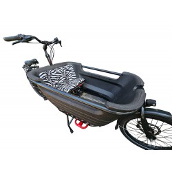 Batavus 2 cushion set, model Capi color zebra sky leather cargo bike cushions