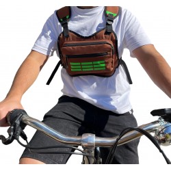 Brusttaschenweste mit Handytasche, reflektierendem Rücken und verstellbar