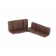 Babboe City cushion set model Capi, color dark brown