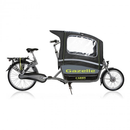 Gazelle Cabby Plus cargo bike waterproof rain tent gray (including tent poles)