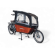 Bakfiets.nl XL waterdichte regentent Rain cover Cargo Bike Long extra hoog zwart kleurige regenhuif  rain cover