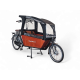 Bakfiets.nl XL waterdichte regentent Rain cover Cargo Bike Long extra hoog zwart kleurige regenhuif  rain cover